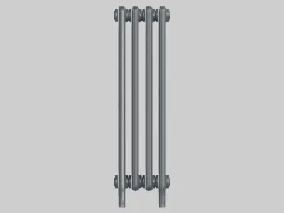 Classic Cast Iron Radiator 3C4 3D model