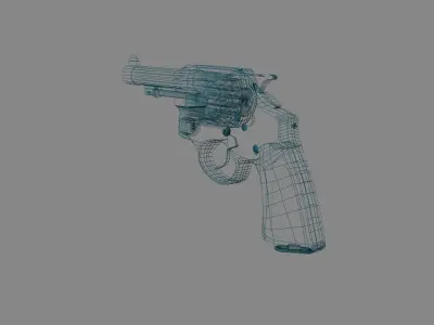 Gun revolver 3D model