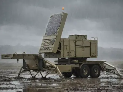 Trailer Radar MPQ-53 Patriot 3D model