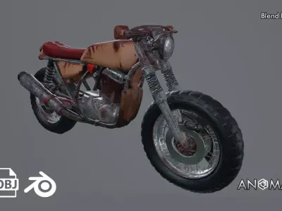 motorcycle  wreck 3D model