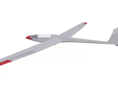Grob G102 Astir Low-poly 3D model
