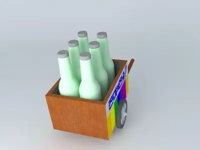 Soju Cart Free 3D model