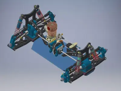 Truck Driveline 3d model 3D model