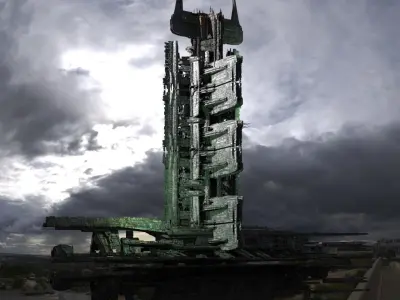 Odins Dark Tower grid 3D model