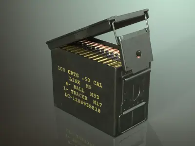 Military Ammunition Box Free 3D model