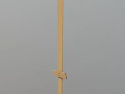 Wooden Sword Low-poly 3D model 2