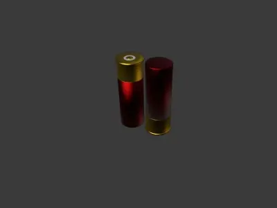 Shotgun and m4 Bullets Free low-poly 3D model