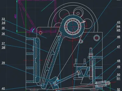 PE250x400 JAW CRUSHER 3D model
