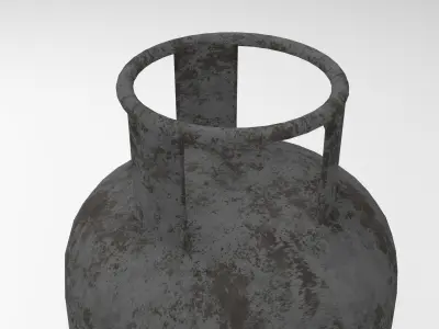 Gas Cylinder Low-poly 3D model 10