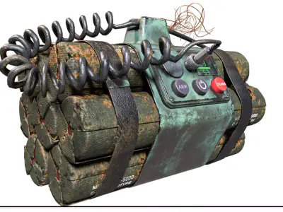 Dynamite 14 Low-poly 3D model