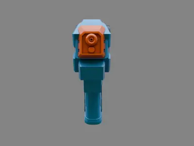 Water Gun one hand 07 Low-poly 3D model