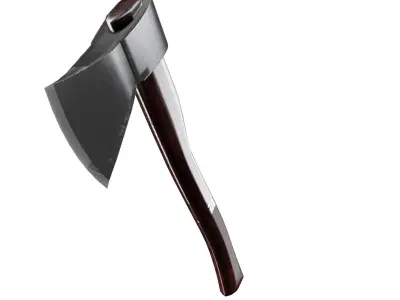chopping axe Low-poly 3D model