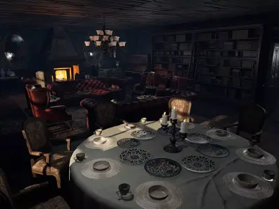 Winterbourne Mansion - Victorian Chambers and Hallways 3D model