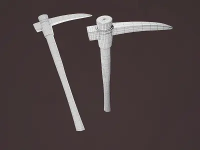 PICKAXE - ONE ARM Free low-poly 3D model