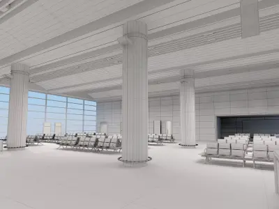 Airport building Free 3D model