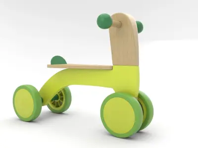 Tricycle for Kids Low-poly 3D model purchase