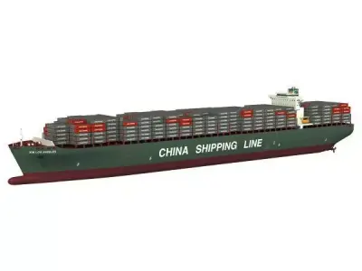 Xin Los Angeles Cargo Ship 3D model