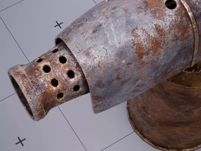 Rusty Blow Torch Free low-poly 3D model