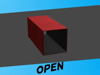 a shipping container 3D model Free 3D model