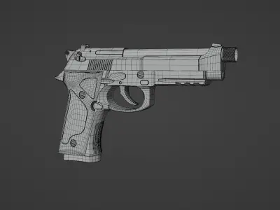 Beretta M9A3 3D model purchase