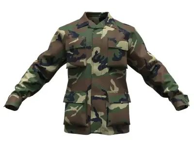 BDU-Battle Dress Uniform Jacket - Marvelous Designer  3D model