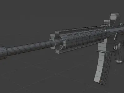 M27 Gun Weapon Low-poly 3D model