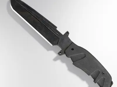 Army combat knife pbr realistic 3d model Low-poly 3D model