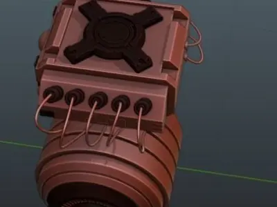 Robot on Wheel 3D model purchase