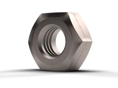 Hex Nut Low-poly 3D model by orhanyucesoy
