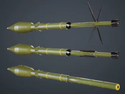 RPG Rocket Launcher Low-poly 3D model