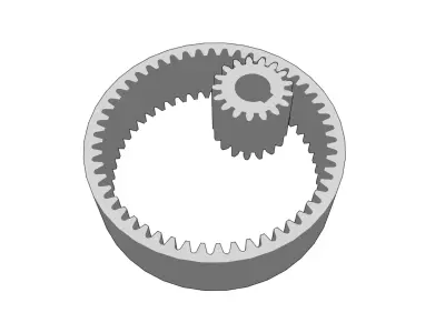 internal gear pair  drive 3D model