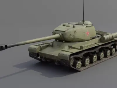 IS-2 Heavy Tank Low-poly 3D model