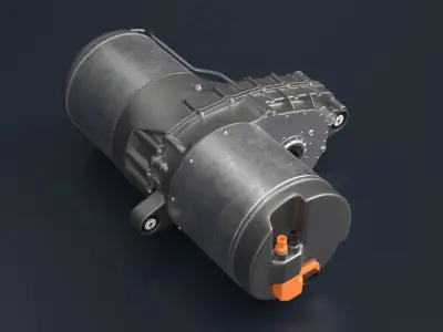 Electric Drive Unit with Integrated Gearbox 3D model