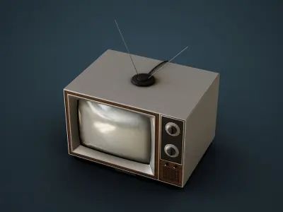 Classic Television Low-poly 3D model