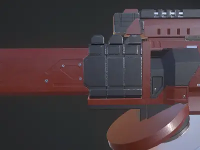SCi-fi Plasma Fusion Gun  Free low-poly 3D model