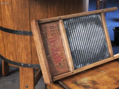 Vintage Laundry Appliances Collection 3D model