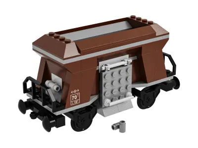 Train Lego Coal Hopper 3D model