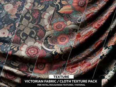 Victorian Fabric - Cloth Texture - Material Pack Texture