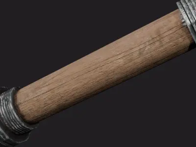 Battle Axe- PBR Game Ready model Low-poly 3D model