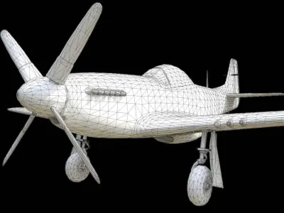 P51 Mustang Low-poly 3D model purchase