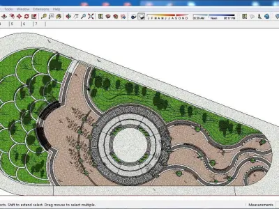 Sketchup Landscape Park H3 3D model