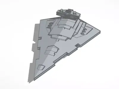 star destroyer keychain 3D print model