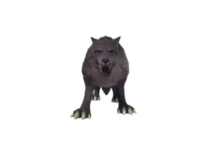 Stylized Wild Wolf 3D Model 3D model