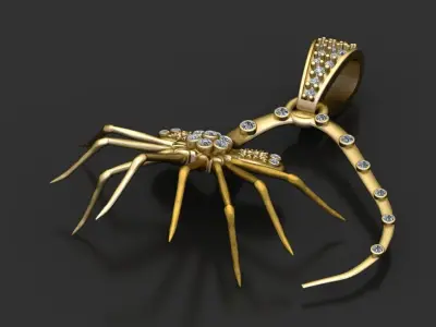  gold pendant 3D print model