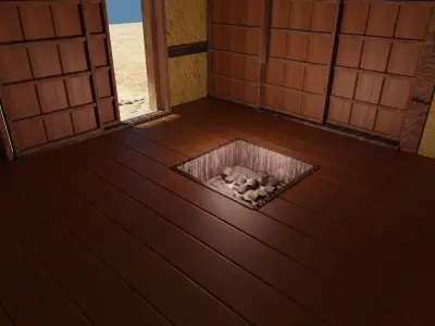 Japanese old farmers house 3D model