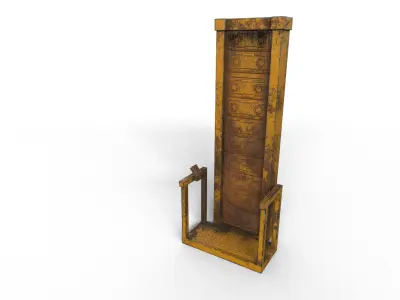 Post-apocalyptic elevator Low-poly 3D model