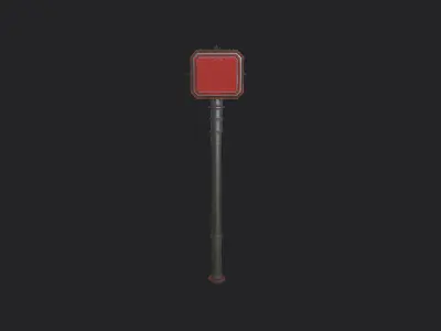 giant curse hammer Low-poly 3D model