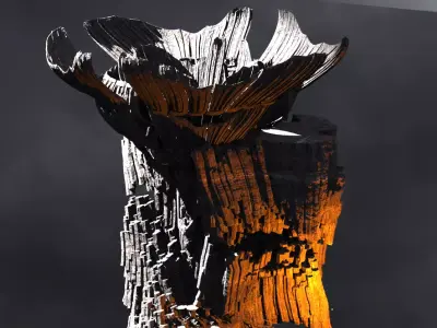 Hidden state base Jupiter station 3D model