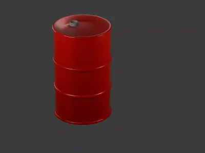 Barrel metal 3d Free low-poly 3D model