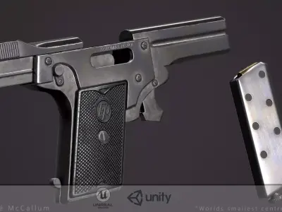 Kolibri pistol Low-poly 3D model